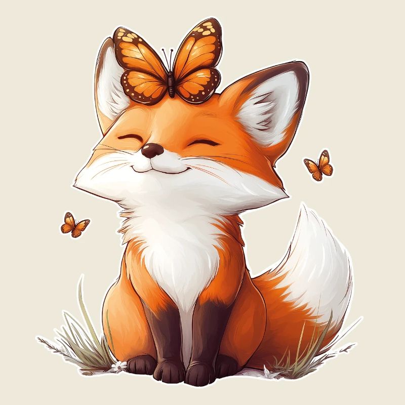 Fuchs und Schmetterling