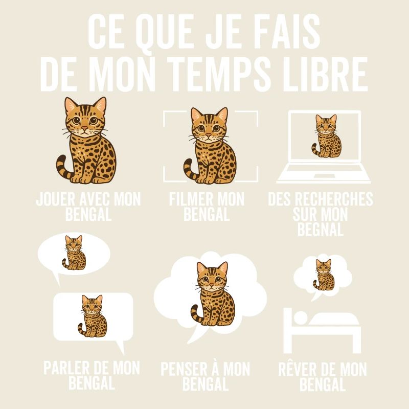 Ce que je fais de mon temps libre – Chat Bengal