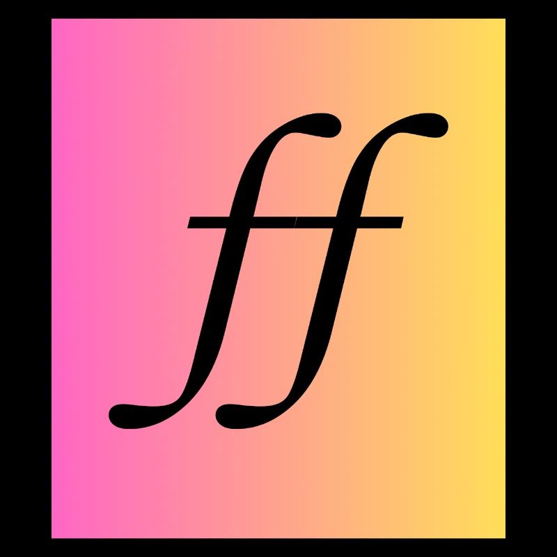 Fortissimo - Musik Monogram Gradient