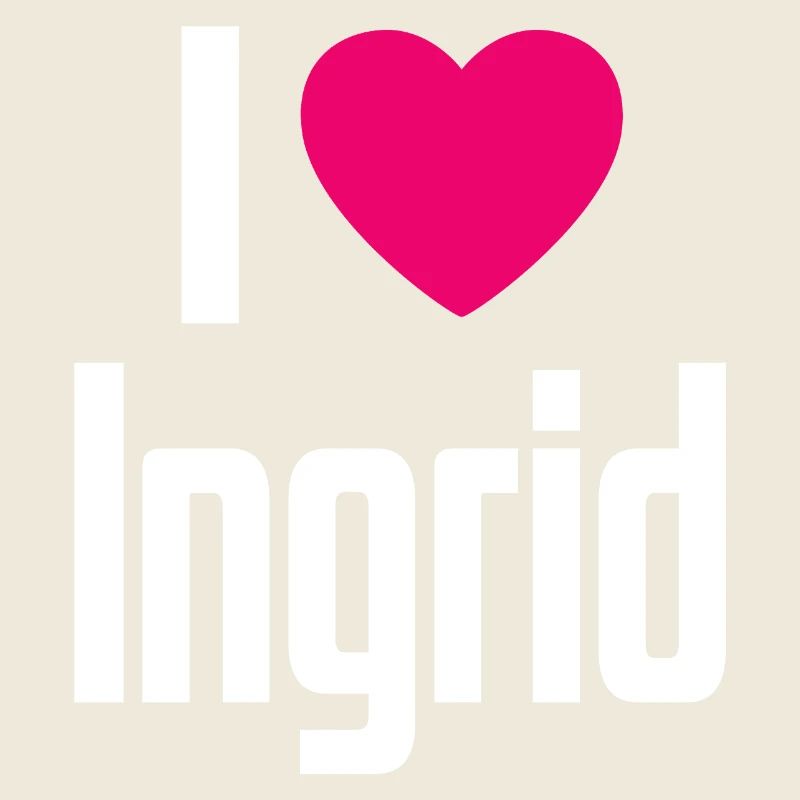 J’aime Ingrid Coeur rose J’aime Ingrid