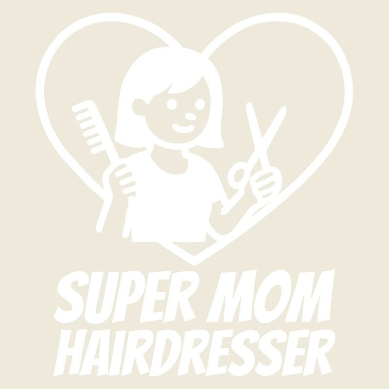 Super Maman Coiffeuse – Ciseaux Conception de Cœurs