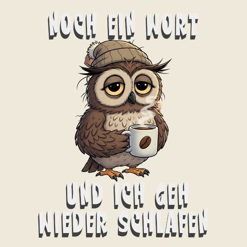 Tired Owl for Coffee Fans Morning Grouch Sticker