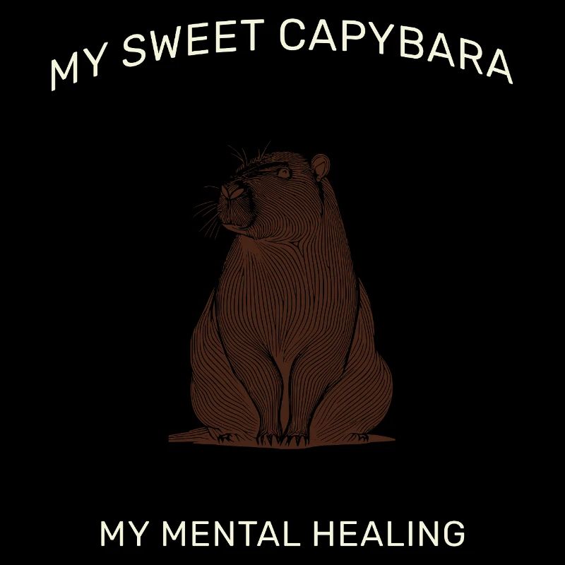 My Sweet Capybara – Design esthétique de LineArt