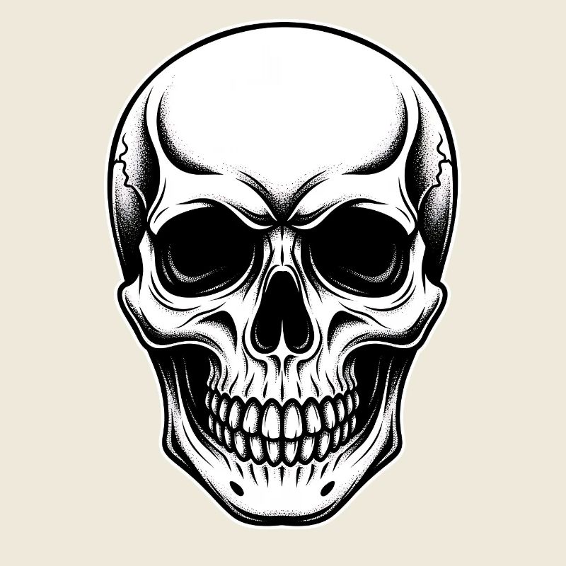 Skull Totenkopf Horror Motiv Gothic Biker