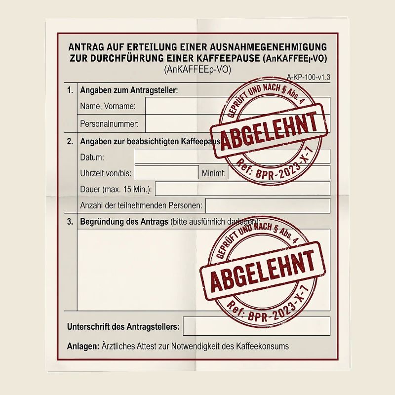 Antrag auf Kaffeepause
