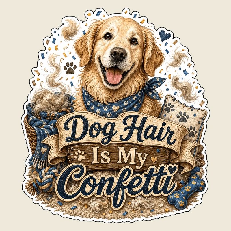 Les poils de chien, c’est mon confetti, mon petit