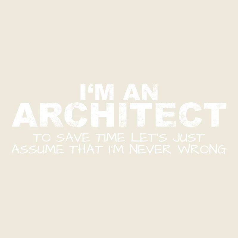 Architecte Never Wrong Save Time Funny