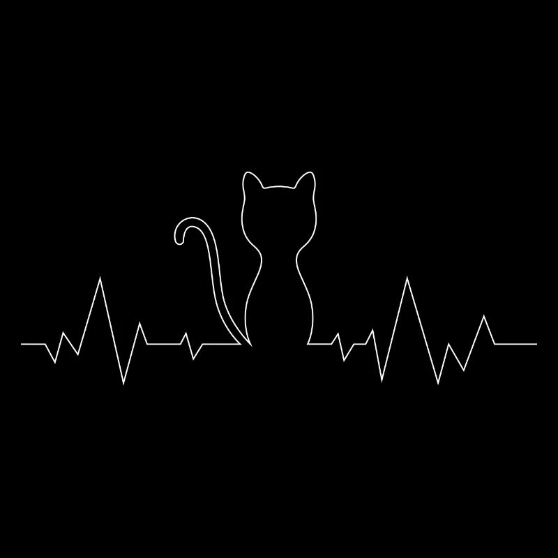 Heartbeat - Cat (white)