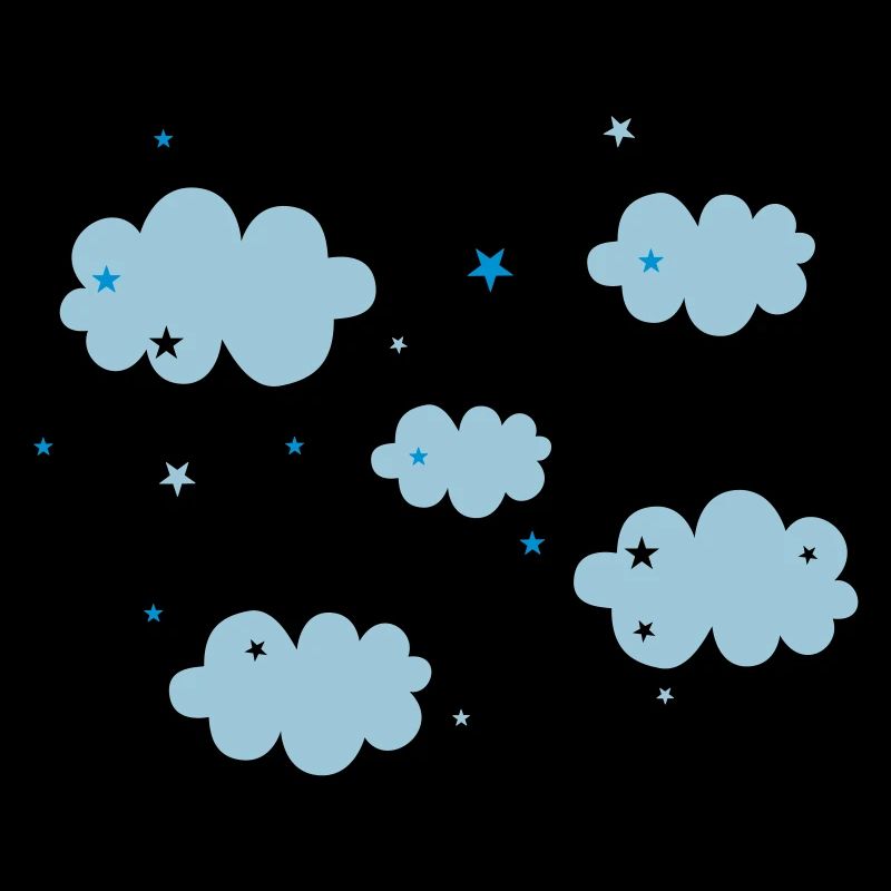 Wolken und Sterne