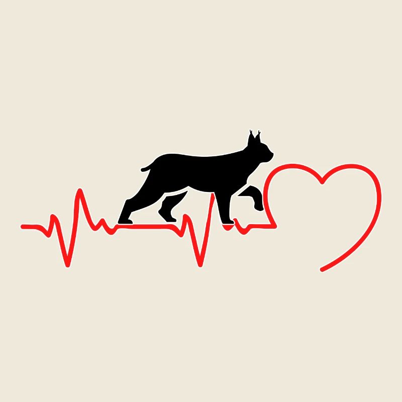 The lynx cat a heartbeat in love