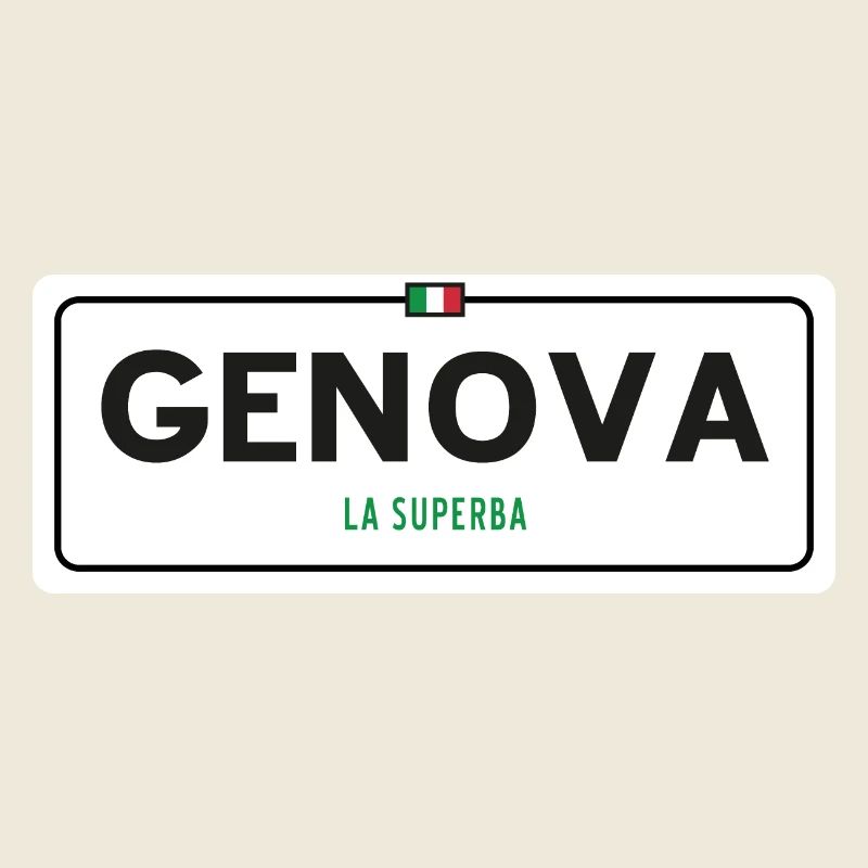 Genova place name sign