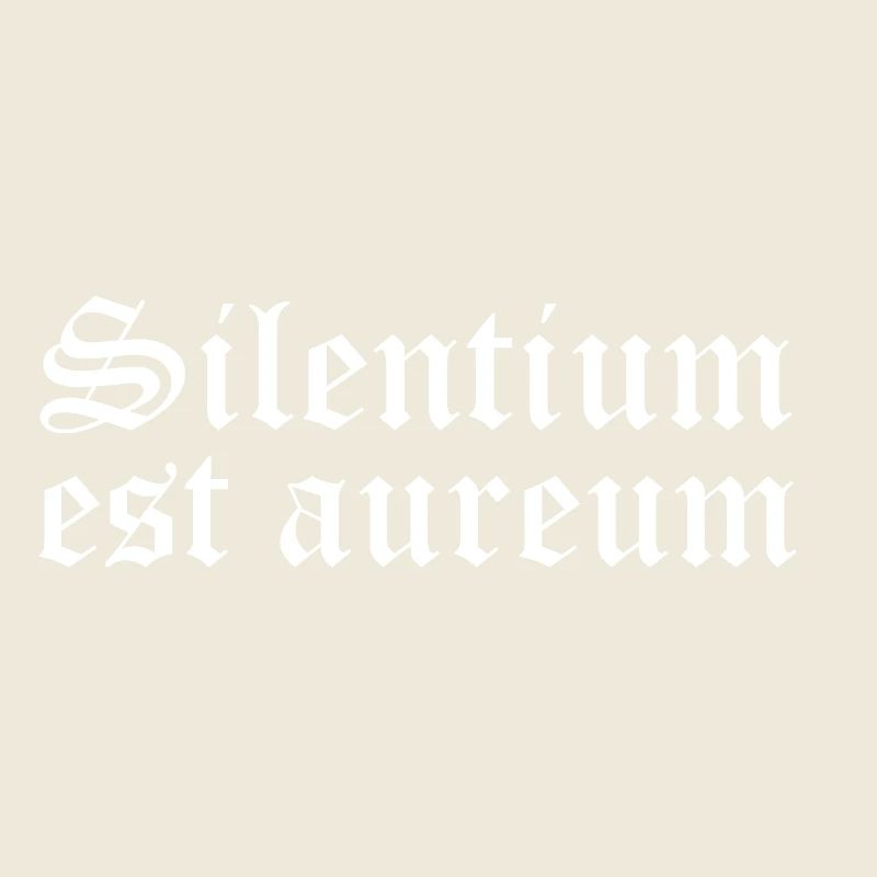 Silentium est aureum