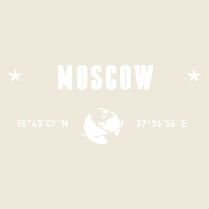 Moscou Russie Coordonnées Planète Terre Blanche