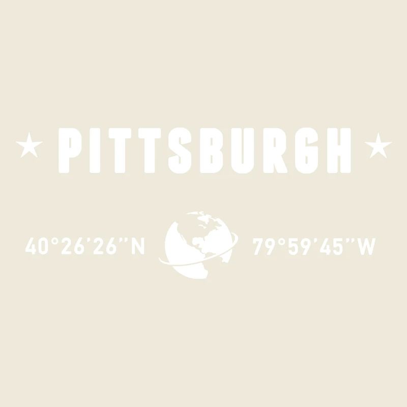 Coordonnées GPS de Pittsburgh, Pennsylvanie : Blanc