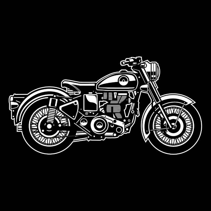 Motorcycle / Classic Motorcycle 04_black white