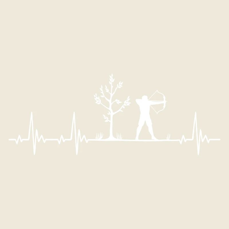 Bogenschütze Heartbeat Bogenschiessen Geschenk
