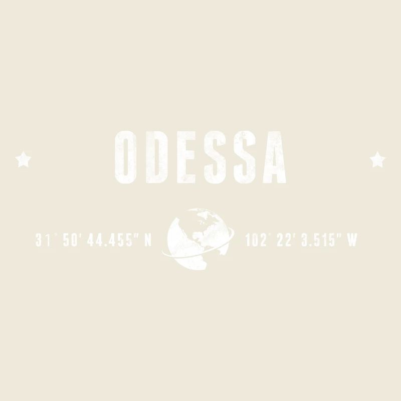Odessa Stylized Geographic Coordinates