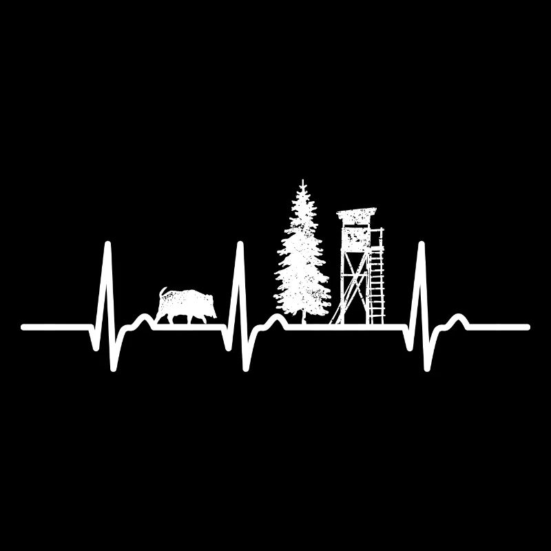 EKG Kurve - Herzkurve - Puls - Jagd - Jäger