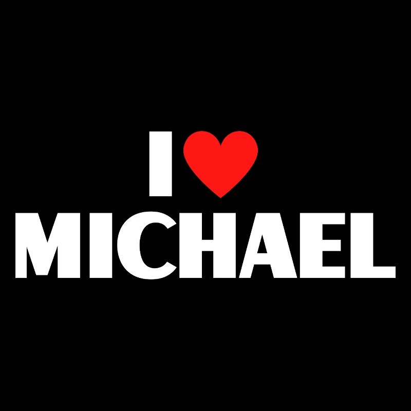 I love Michael Red Heart Romantic Name Fan