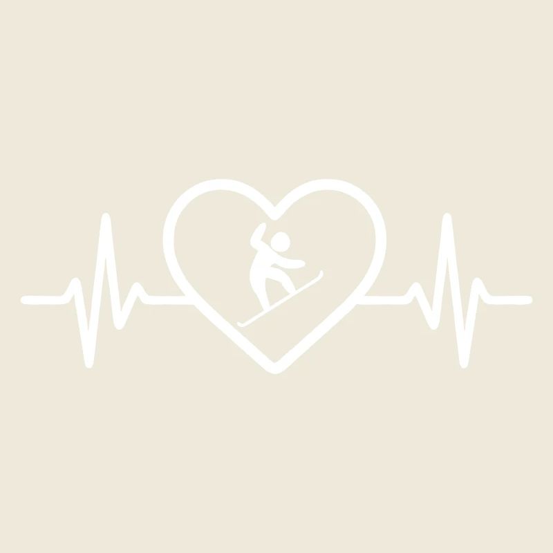 Snowboard Mountain Heart