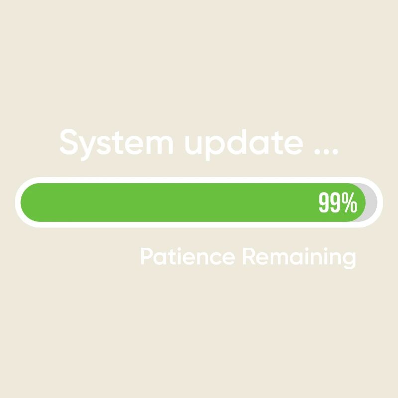 System-Update 99% verbleibende Geduld