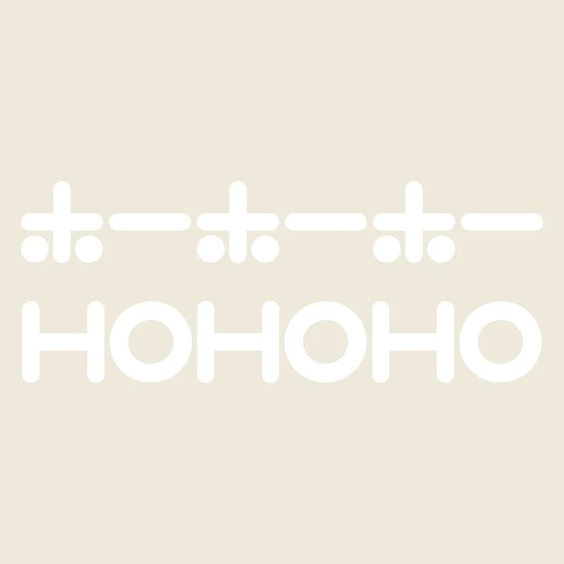 HoHoHo + Japanese Text - White
