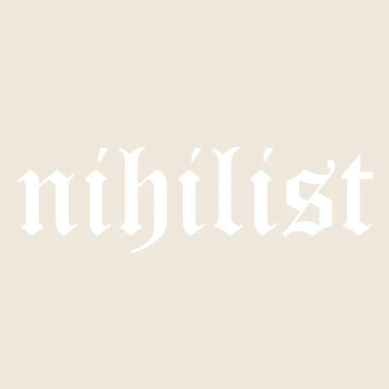 Nihilistische gotische Typografie-Logogestaltung