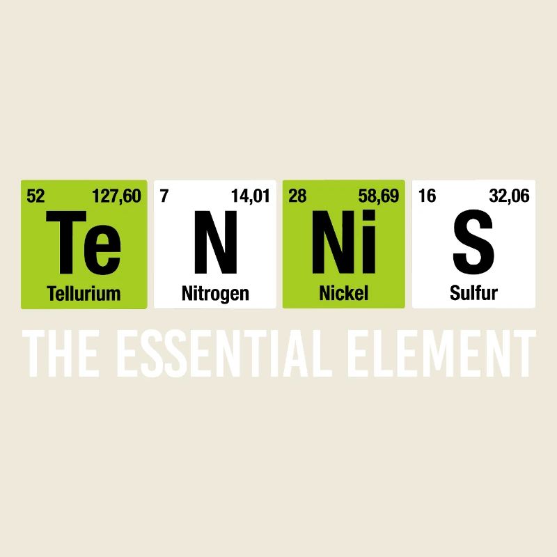 Tennis Essential Element Funny Chemistry