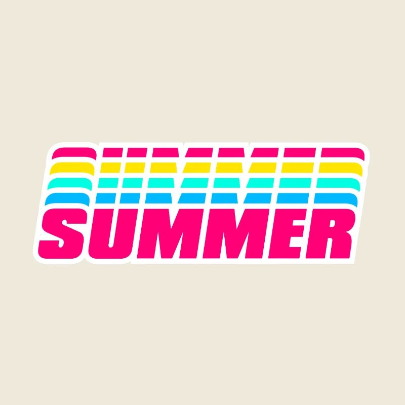 Retro Summer | 80s Style Rainbow 