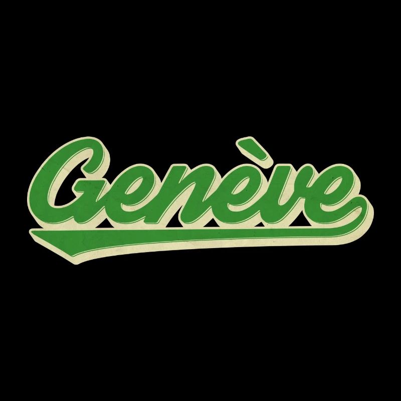 Genève Grün Retro Script