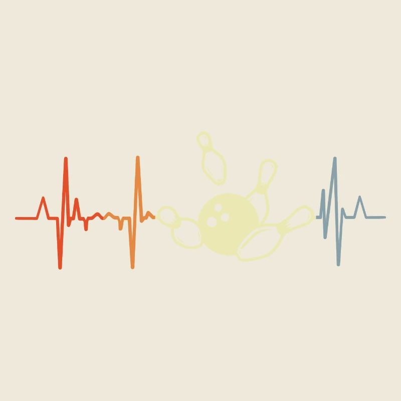 Battement de cœur de bowling vintage