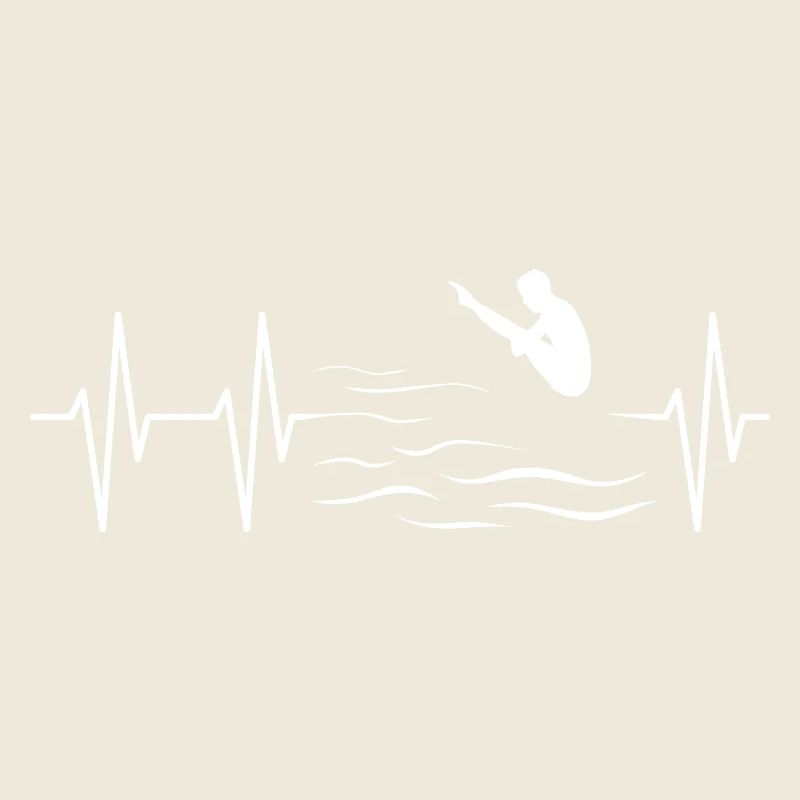 puls turmspringen diver klippenspringen ekg icon