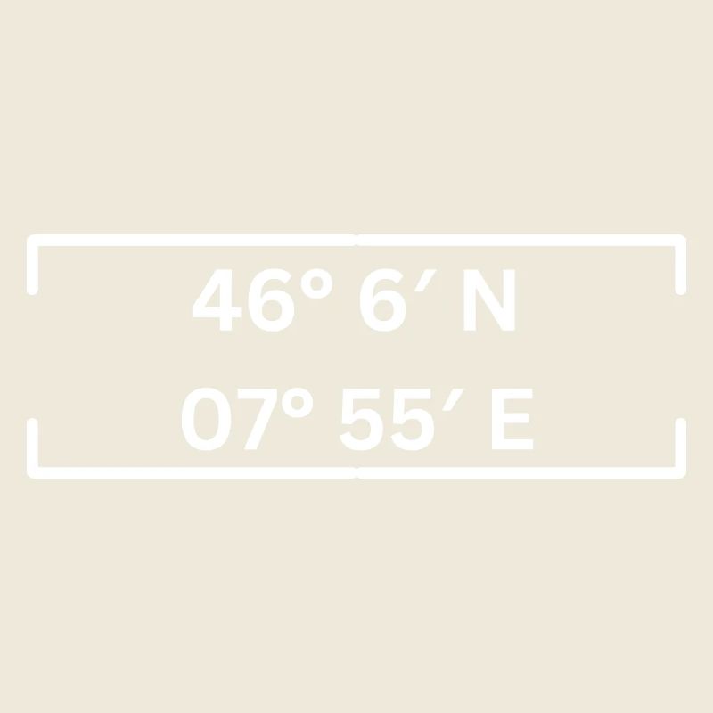 Coordinates Saas-Fee Minimalist