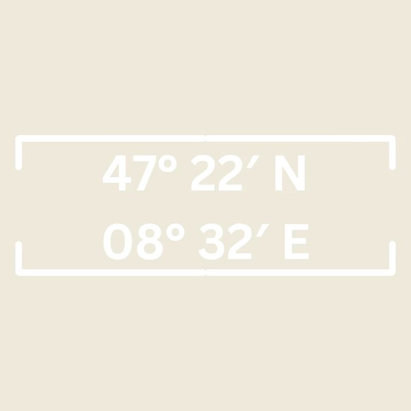 Coordinates District 1 Zurich Minimalist