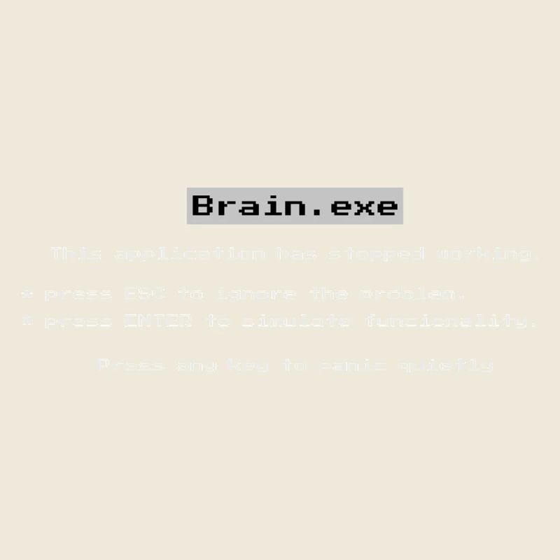 Brain.exe – Funny Computer Error Shirt