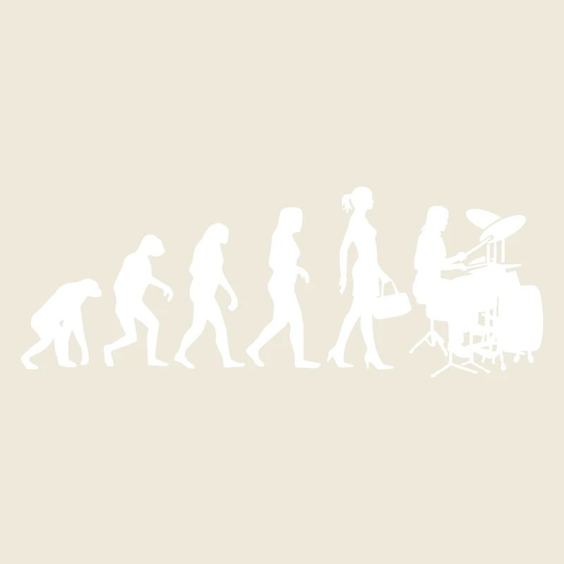 Evolution Schlagzeugerin Percussion Drummer Lady