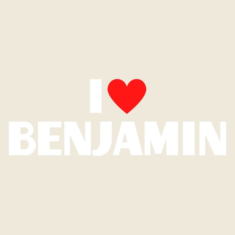 I love Benjamin Rotes Herz Liebe Fan Geschenk