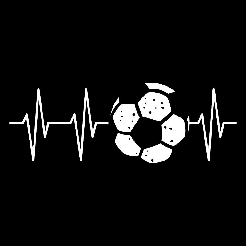 Soccer Heartbeat Line Design