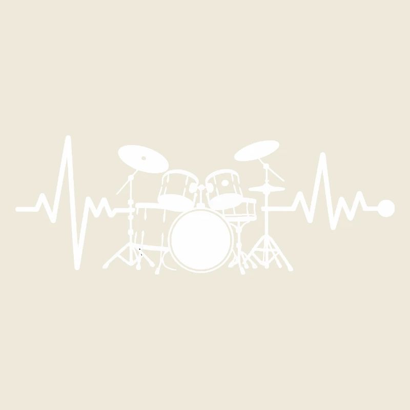 Herzschlag Drumset Kunst