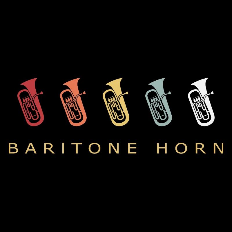 Baryton cor, harmonie rétro, cuivres instrument