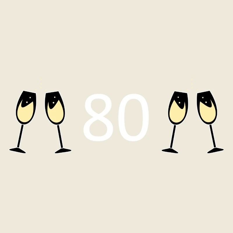 80e anniversaire 80e anniversaire 80 numéro 80 blanc