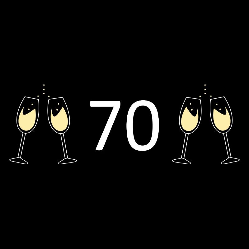 70e anniversaire 70 ans 70 Numéro 70 Blanc