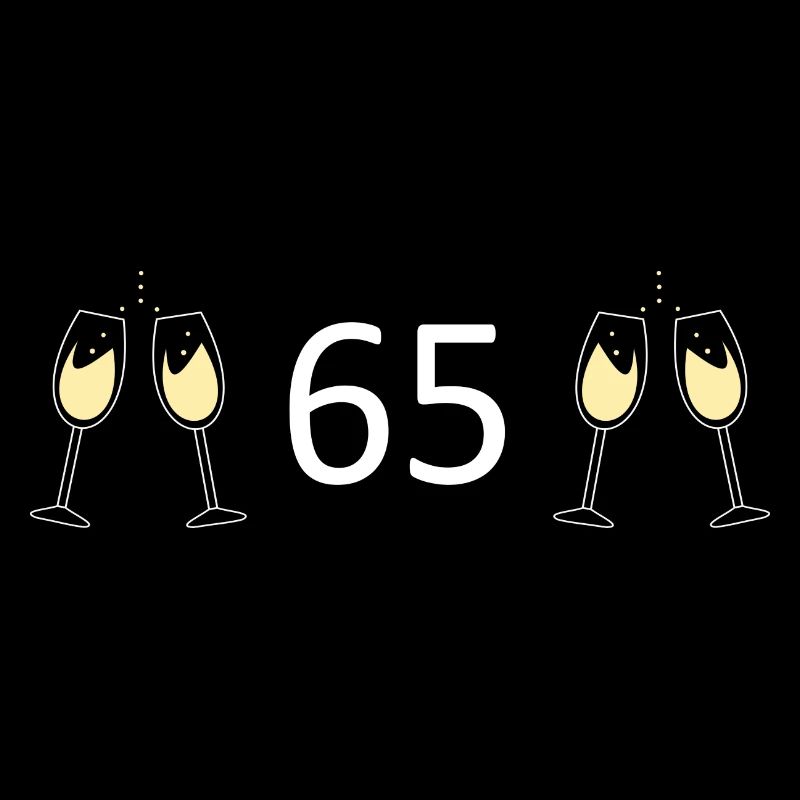 65e anniversaire 65 ans 65 Numéro 65 Noir