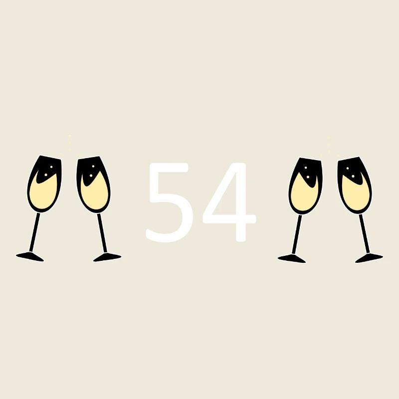 54th Birthday 54 Years Anniversary 54 Number 54