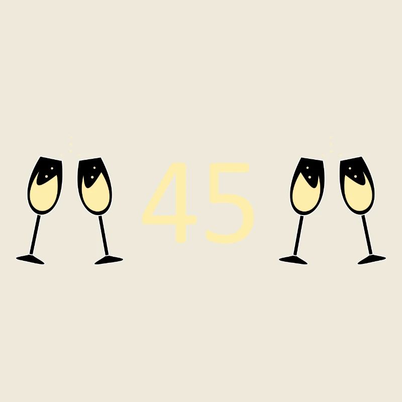 45e anniversaire 45e anniversaire 45 numéro 45 blanc