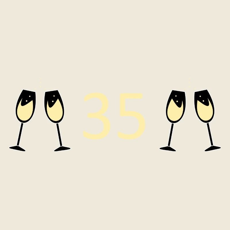 35e anniversaire 35e anniversaire numéro 35 blanc