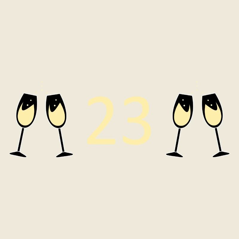 23rd Birthday 23 Years Anniversary 23 Years Number 23