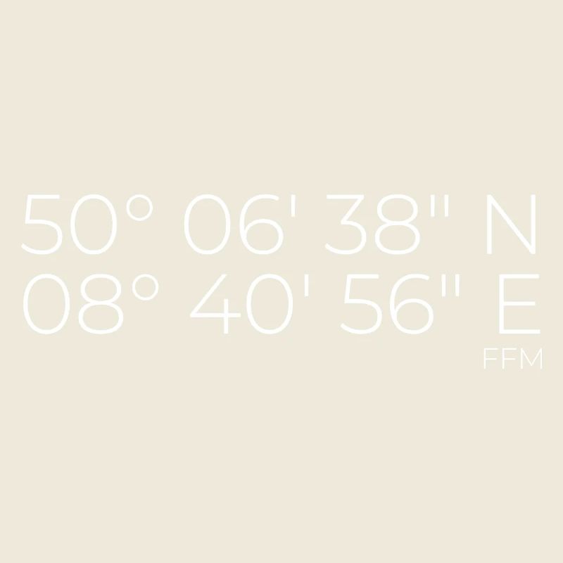 Coordinates Frankfurt am Main FFM