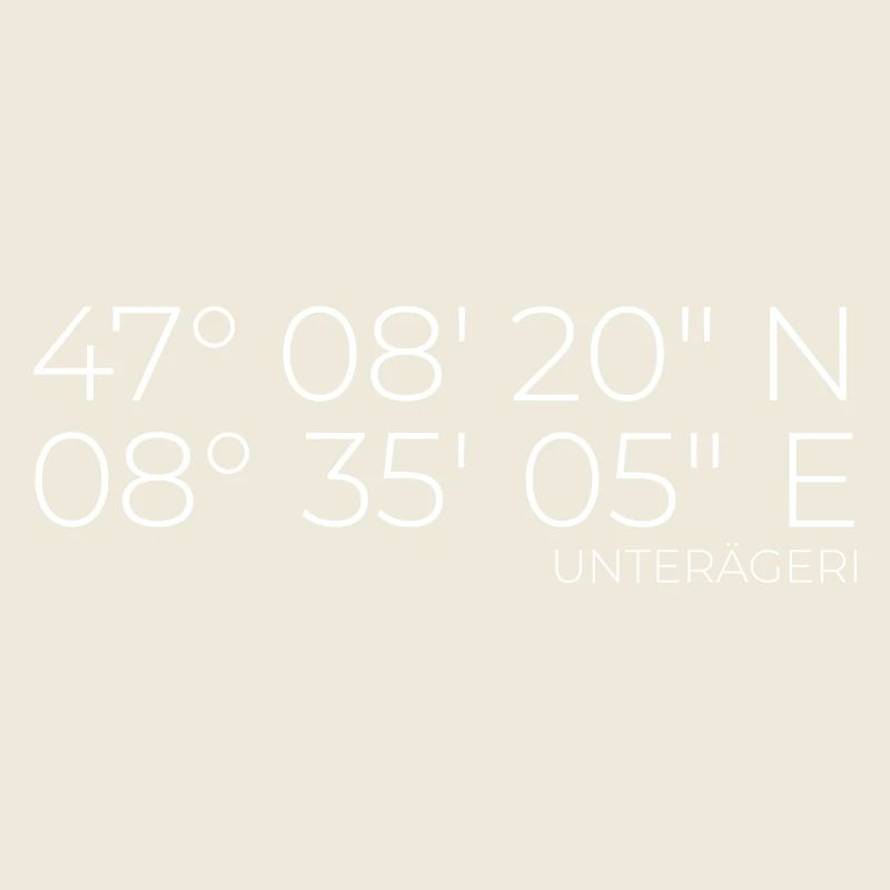 Coordinates Unterägeri Zug Switzerland