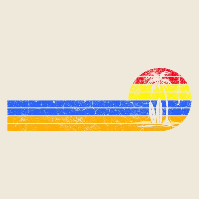 Vintage beach sunset